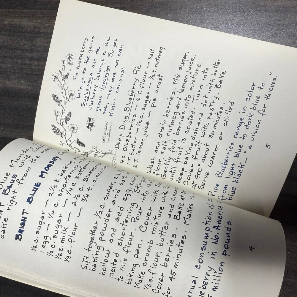 The Blueberry Connection Cookery Cookbook Beatrice Ross Buszek 1980‎